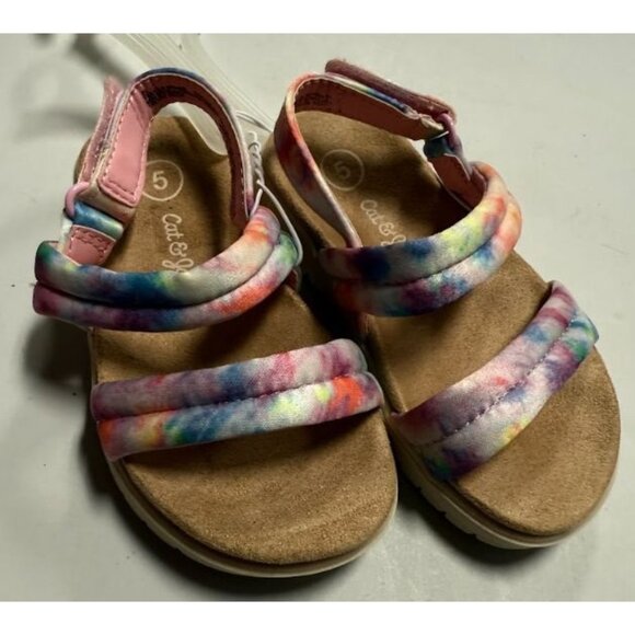 Cat & Jack Toddler Girls’ Chaya Footbed Sandals Size 5 - Picture 1 of 6